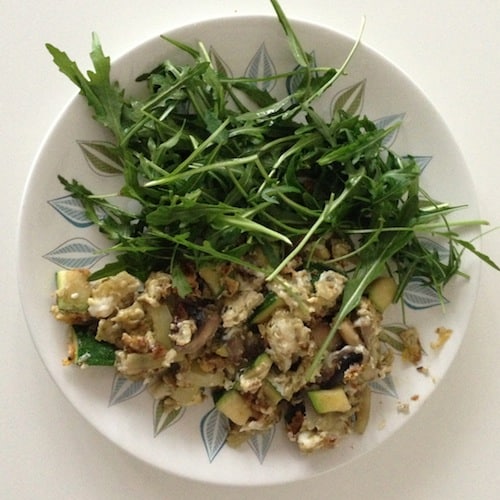 scrambled eggs and courgette scrambled eggs and courgette